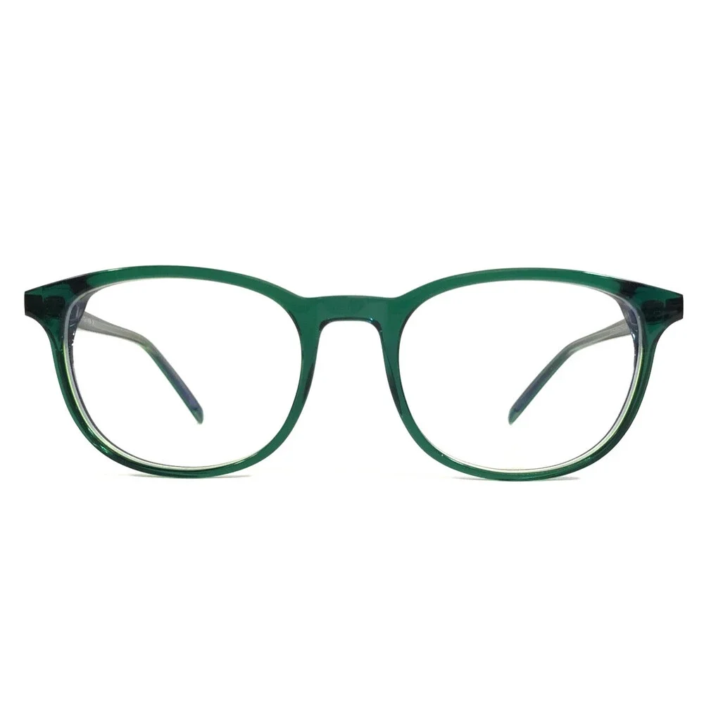 Tom Davies Eyeglasses Frame TD701 Col. 1928 Green on Blue Square 50-19-140